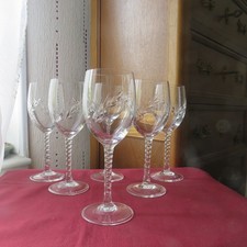 6 verres a eau en cristal d