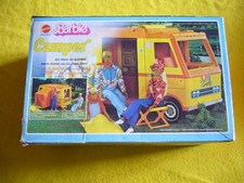Barbie Roulotte Camper camping car van Mattel en boite sans accessoire ni poupée