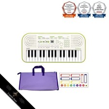 Ensemble mini clavier CASIO SA-50 (blanc) + sac de transport violet (nom inclus