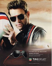 PUBLICITE ADVERTISING 015  2012  TAGHEUER   lunettes  AUTOMATIC SUN VINTAGE