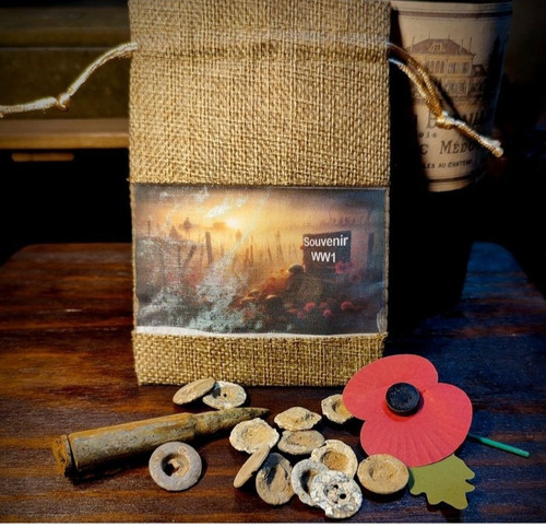 Sachet souvenir ww1 - sachet, bouton
