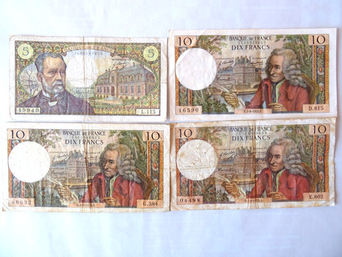 Billets francs français 5 - français,
