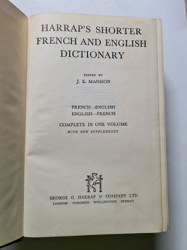 Harrap shorter french and - harrap's,