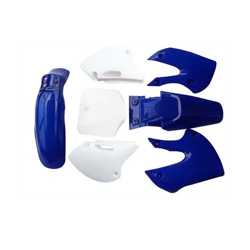 Blue white plastics fender - white,