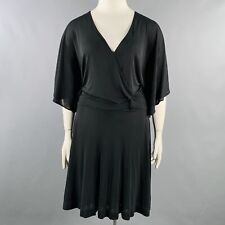 Robe Midi Viscose Noire À Col En V Taille L GUCCI
