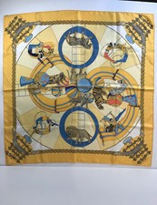 HERMES FRANCH YELLOW SCARF