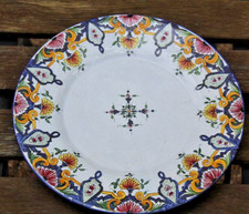 Plat vieux Rouen peint à la