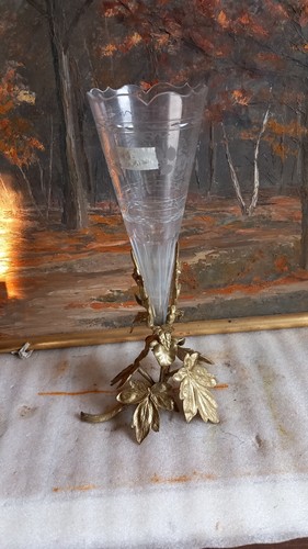 Ancien vase cornet bronze - ancien,