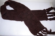 Echarpe Femme - Bordeaux - 172x20cm - Grosses mailles - NEUF