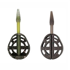 1pc Pêche Nourrisseur Poisson Matériel Vert/Marron Support Ligne Méthode