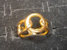 Magnifique Bague chaine entrelacé T49  bijoux Plaqué Or