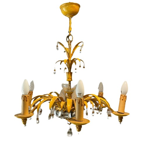 Lustre italien rocaille patine - italien,