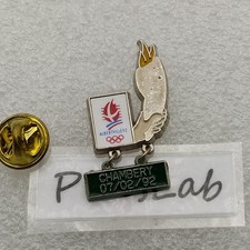 Pin's-CHAMBERY 07/02/92-Jeux Olympiques d'Albertville 1992 92-Flamme-P4E7