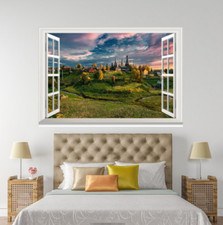 3D prairie ciel 556 fenêtres ouvertes WallPaper peintures murales mur impression déco Carly