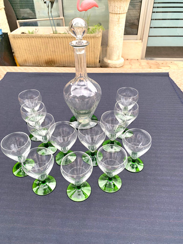 Ancienne carafe verres à - ancienne, 8