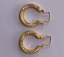 SUPERBE PAIRE DE BOUCLES D'OREILLES ANNEAUX EN OR JAUNE 18 CARATS 750 !
