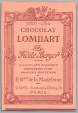 1906 Chocolat Lombart Fidèle