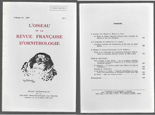 L OISEAU ET LA REVUE FRANCAISE D'ORNITHOLOGIE . volume 49, 1979 N° 3
