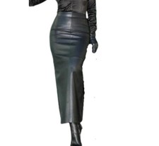 Jupe longue femme zafy leather - jupe,