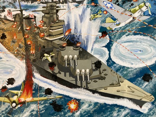 Belle peinture gouache avion - peinture,