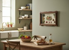 Décoration Murale Vintage "Jardin des Légumes" en Relief - Encadrée  - Art Mural