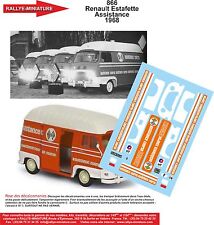 DECALS 1/18 REF 0866 RENAULT ESTAFETTE ASSISTANCE RENAUT SPORT 1968