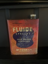 Ancien Bidon  huile -  IH  - MAC CORMICK - FLUIDE SPECIAL  relevage hydraulique 
