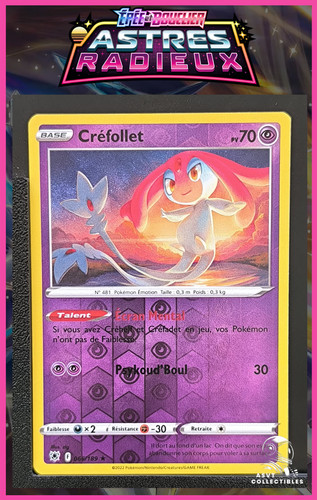 Carte pokémon créfollet - pokémon,