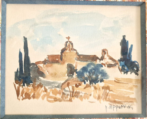 Aquarelle originale paysage - aquarelle,