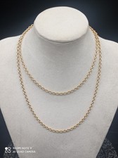 Sautoir grande chaine en argent massif Vermeil poinçonné 925,signé BACCARAT,80cm