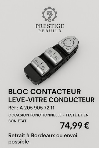 Bloc contacteur lève vitre - bloc, lève-vitre