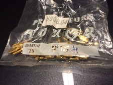 25 COSSES FEMELLES LAITON LUXOR PETIT MODÈLE POUR INTERRUPT / OPTIQUE MOTOBECANE