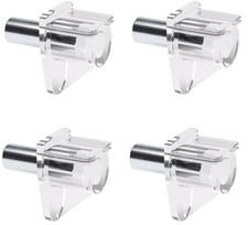 4x taquet étagère 5mm support plastique tenon acier fixation tablette verre
