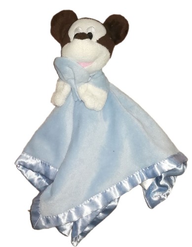Doudou plat mickey bleu - doudou,