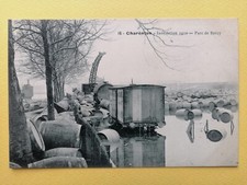 CPA 94 - CHARENTON le PONT Val de Marne INONDATION 1910 PARC de BERCY Tonneaux