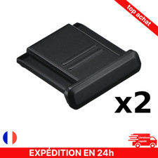 2x cache pour griffe flash d'appareil photo Nikon, Canon, Fujifilm, Pentax Noir