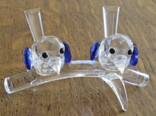 Figurine en cristal Swarovski duo d'oiseaux sur la branche décoration collection