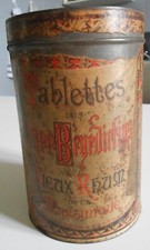 ANCIENNE BOITE TABLETTES DES BENEDICTINS MARTEL NANTES VIEUX RHUM