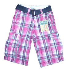 Bermuda cargo treillis LENNY AND LOYD homme carreaux rose taille W 30