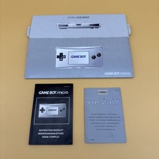 Notice + carte vip + fourreau de  boîte pour Console Gameboy micro grise