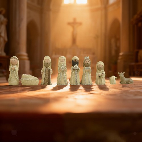 Mini crèche noël portable - de,
