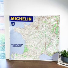 Grande Plaque émaillée Michelin 1967 – Carte Routière n989 – Vintage Bibendum