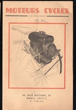(moto) vieux papiers publicité : MOTEURS CYCLEX  (pour équiper un vélo) (P46439)
