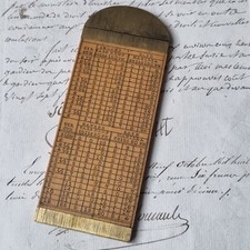 John Rabone Sons Birmingham 1850 Nautical Slide Rule Règle Calcul Nautique