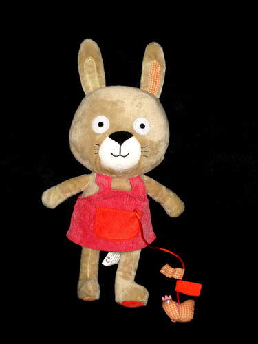 Doudou lapin lila - lapin, beige
