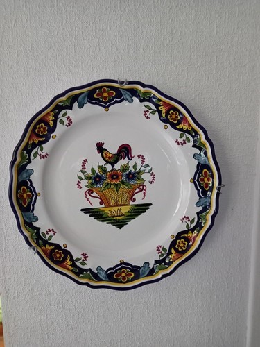 Assiette faience vieux rouen - vieux,