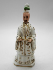 FIGURINE ENCRIER / PORTE PLUME AU CHINOIS EN PORCELAINE DE PARIS XIX ème