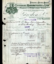 VILLEURBANNE (69) USINE FONDERIE / CHAUDRONNERIE en cuivre "GIRODON" en 1950