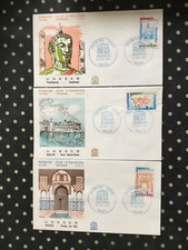 France Unesco 14 enveloppes 1er Jour années 81,82,84,86,87 et 90.