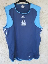 Débardeur maillot training OLYMPIQUE de MARSEILLE OM ADIDAS shirt maglia bleu XL